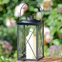 Boltze Home Lantaarn zwart metaal 17x30cm - thumbnail