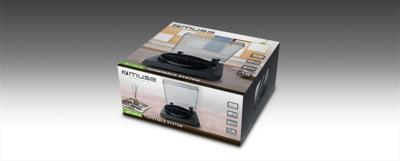 Muse MT-105 B Platenspeler met auto-stop-functie en 45RPM-opname-adapter, zwart