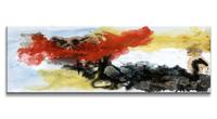 Schilderij - Abstract in kleuren, 120x40cm. Incl haakjes om op te hangen - thumbnail