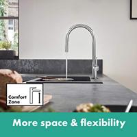 Hansgrohe Talis M54 ééngreeps keukenmengkraan 210 met uittrekbare uitloop, chroom - thumbnail