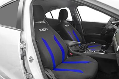Set hoezen voor zittingen Sparco Sabbia Zwart/Blauw
