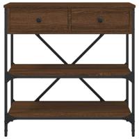 Wandtafel 75x34,5x75 cm bewerkt hout bruineikenkleurig - thumbnail