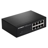 EDiMAX ES-1008PHE netwerkswitch L2 Fast Ethernet (10/100), Ethernet-verbinding, ondersteunt de stroomvoorziening via deze poort (PoE) zwart - thumbnail