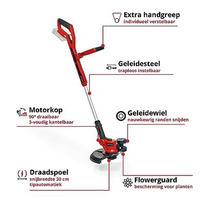 Einhell GE-CT 18/30 Li Solo - Accu Grastrimmer | 18V | Zonder accu&apos;s en lader - 3411250 - 3411250
