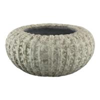 Linny Light Green ceramic ribbed pot small top S - thumbnail