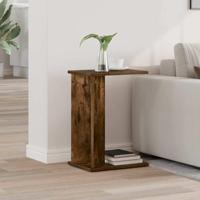 Bijzettafel Gerookt eiken 35 x 25 x 50 cm Bewerkt hout - thumbnail