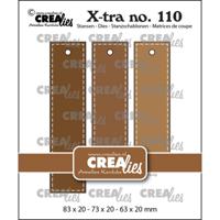 Crealies • xtra rechte labels met stiklijn - thumbnail