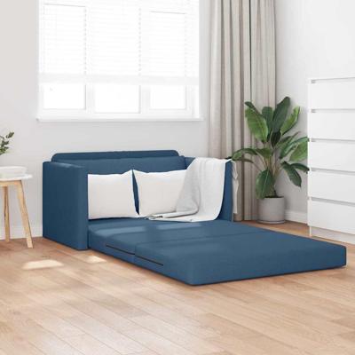 Slaapbank 110cm Blauw Stof Slaapbank 110cm Blauw Stof