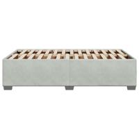 Bedframe zonder matras 120x200 cm fluweel lichtgrijs - thumbnail