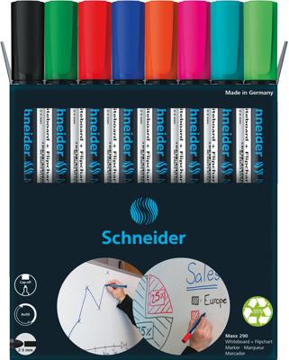 Schneider Schreibgeräte Whiteboard-Marker Maxx 290 8er Set sortiert, 6+2 Aktion 129098 Whiteboardmarker 8 stuk(s)