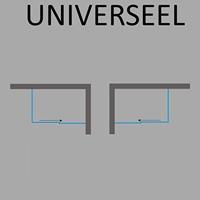 Pared cabine met 1 schuifdeur 1400 x 900 x 2000 x 8 mm nano helder glas/chroom - thumbnail