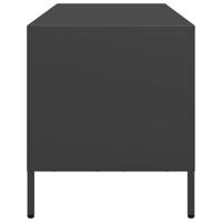 Tv-meubel 202x39x43,5 cm koudgewalst staal zwart - thumbnail
