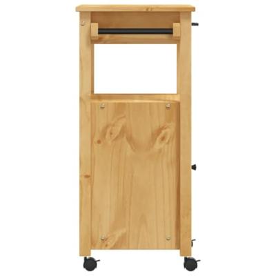 Keukentrolley MONZA 48x40x88,5 cm massief grenenhout