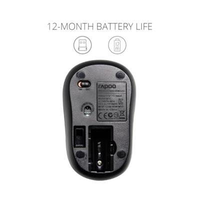 Rapoo M10 Plus Draadloze Muis Muis Zwart