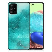 Kleurrijke Telefoonhoesje Samsung Galaxy A71 Painting Blue - thumbnail