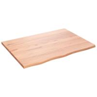 Wandschap 80x60x2 cm behandeld massief eikenhout lichtbruin - thumbnail