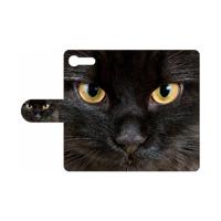 Sony Xperia X Compact | Telefoonhoesje | Met pasjeshouder | Zwarte Kat - thumbnail