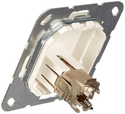 GIRA computeraansluiting RJ45 CAT 6A snijtechniek zuiver wit glanzend 569603