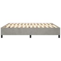Boxspringframe fluweel lichtgrijs 200x200 cm - thumbnail