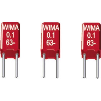 Wima MKS0C031000C00KSSD 1 stuk(s) MKS-foliecondensator Radiaal bedraad 0.1 µF 63 V/DC 20 % 2.5 mm (l x b x h) 4.6 x 3 x 7.5 mm