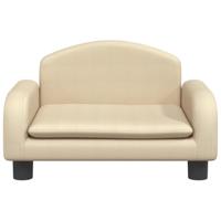 Hondenmand 50x40x30 cm stof crèmekleurig - thumbnail