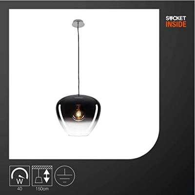 SLV PANTILO CONVEX 40 1003444 Hanglamp E27 40 W Chroom SLV PANTILO CONVEX 40 1003444 Hanglamp E27 40 W Chroom