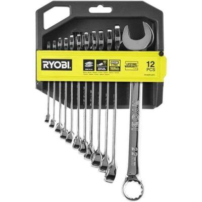 Set van 12 sleutels (8, 9, 10, 11, 12, 13, 14, 15, 16, 17, 19, 22 mm) - RYOBI - Herstelhoek van 15° - Compatibel met Ryobi LINK