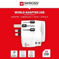 Skross 1302470 Reisstekker Pro Light USB (2xA) -World - thumbnail