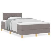 Boxspringbed met matras met matras Taupe 120 x 190 cm Stof - thumbnail