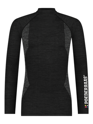 Poederbaas Thermoshirt Heren Technical Longsleeve Zwart-XXL