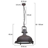 Steinhauer Landelijke hanglampAlta 40 vintage bruin - 7636B - thumbnail