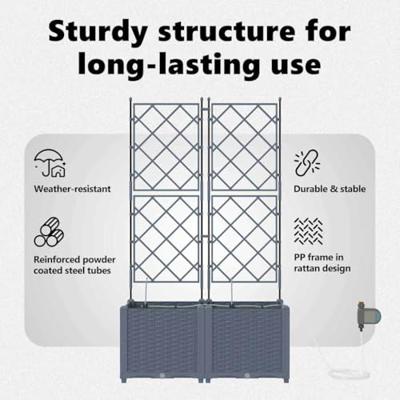 Tuin Bloempot 2 pcs Licht Grijs Staal