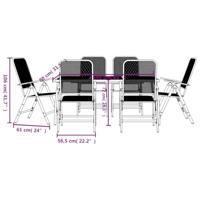 7-delige Tuinset metaalgaas antracietkleurig - thumbnail