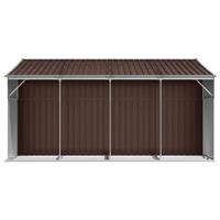 Tuinschuur 277x365,5x179 cm gegalvaniseerd staal bruin - thumbnail