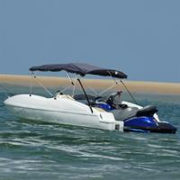 VidaXL Biminitop 4 bogen met mesh zijwanden 243x(170-182)x137 cm - thumbnail