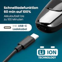 Clatronic HSM/R 3827 chrom-schwarz USB-C Baardtrimmer Zwart/zilver - thumbnail