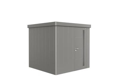 Biohort Neo 2B metalen tuinhuis enkele deur kwartsgrijs 236x236 cm