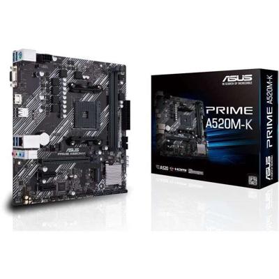 Asus PRIME A520M-K Moederbord Socket AMD AM4 Vormfactor Micro-ATX Moederbord chipset AMD® A520