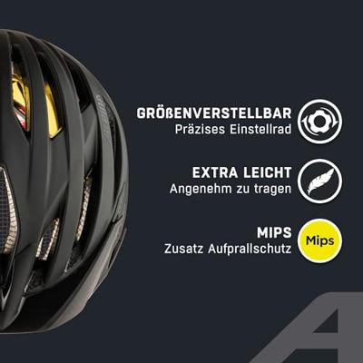 Olympic Sportswear Alpina sports tour helm delft mips 51-56 mat zwart - thumbnail