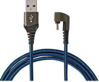USB-Kabel | USB 2.0 | USB-A Male | USB-C Male | 480 Mbps | Verguld | 2.00 m | Rond | Gevlochten / Nylon | Blauw / Zwart | Cover Window Box - thumbnail