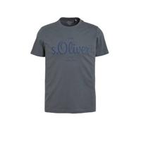 s.Oliver T-shirt met logo donkergrijs - thumbnail