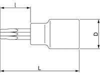Bahco 1/2" dop torx-t50 | 7809TORX-T50 - thumbnail