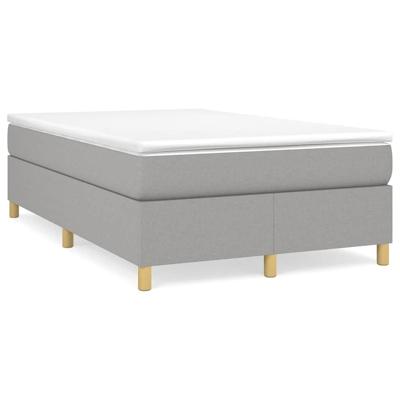Boxspring met matras stof lichtgrijs 120x190 cm