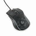 7-knops optische gaming muis met gekleurde verlichting, zwart - thumbnail