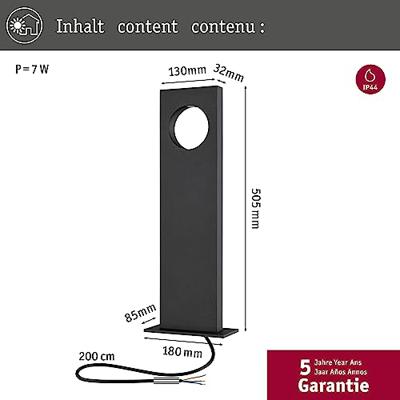 Paulmann 94380 Staande buitenlamp Grijs