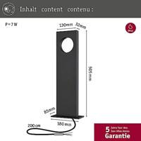 Paulmann 94380 Staande buitenlamp Grijs - thumbnail