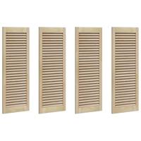 VidaXL Kastdeur 4 pcs naturel 110 x 2,1 x 39,5 cm massief grenenhout - thumbnail