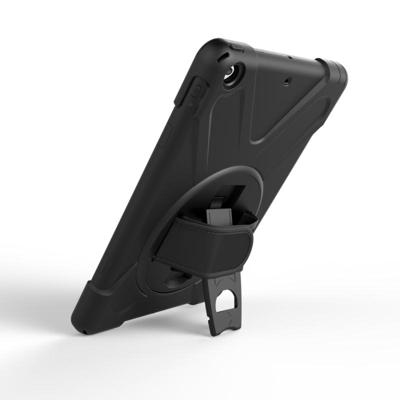 Voor iPad 9 7 (2018) & iPad 9 7 (2017) 360 graden rotatie PC + siliconen beschermhoes met houder & Hand-strap(Black) Voor iPad 9 7 (2018) & iPad 9 7 (2017) 360 graden rotatie PC + siliconen beschermhoes met houder & Hand-strap(Black)