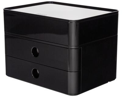HAN HA-1100-13 Smart-box Plus Allison 2 Lades En Box Jet Zwart HAN HA-1100-13 Smart-box Plus Allison 2 Lades En Box Jet Zwart