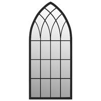 Tuinspiegel 100x45 cm ijzer zwart - thumbnail
